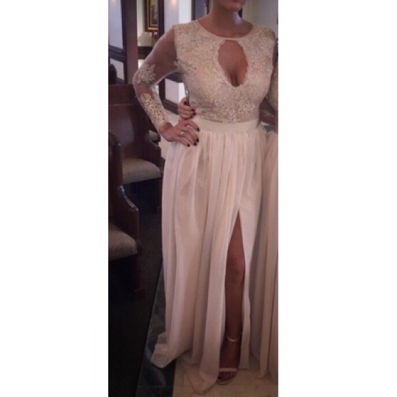 Long cream dress