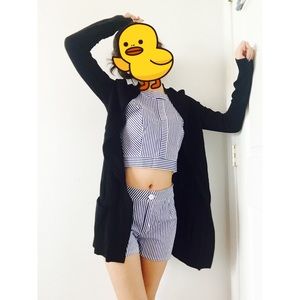 PREMISE Black Long Cardigan with Pocket BRAND NEW