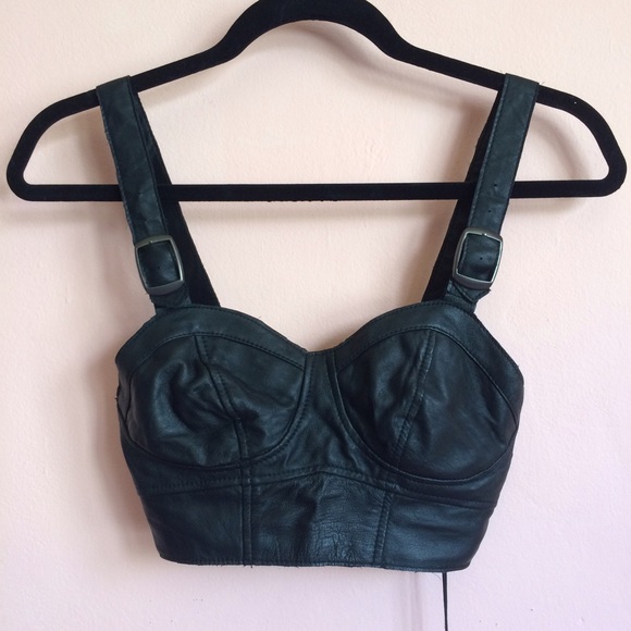 Kill City Buckled Leather Bustier - Picture 2 of 3