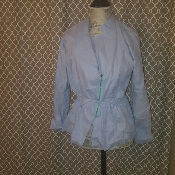 Beautiful light blue womens zipper jacket - Picture 2 of 2