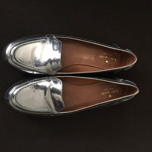 Kate Spade silver loafer