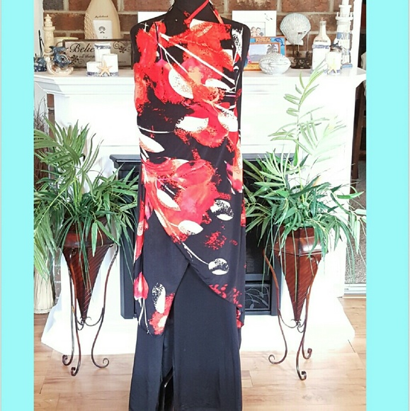 🔴"Cayenne Pepper" Elegant Maxi Illusion Jumpsuit.