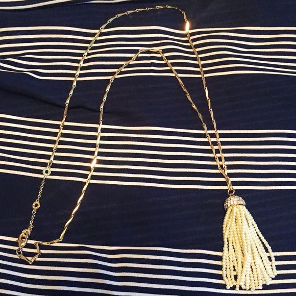 BaubleBar Pearl Tassel Pendant Necklace