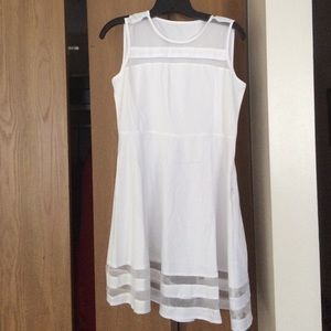 White summer mesh dress