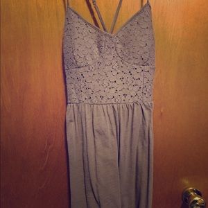 Lace purple cotton dress.