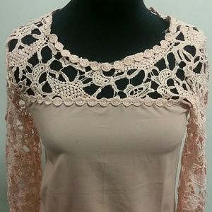 *Blush Pink Lace Top*