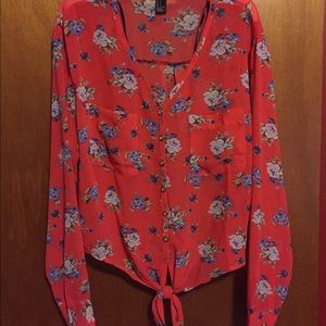 Flower sheer crop top