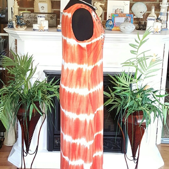 🔴"Tropicana" Tie Dye full length Maxi - Picture 2 of 4