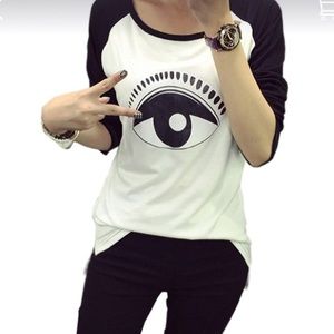 3/4 sleeved eyeball shirt 👁