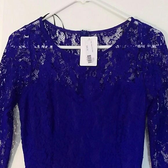Lace blue dress
