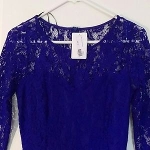 Lace blue dress
