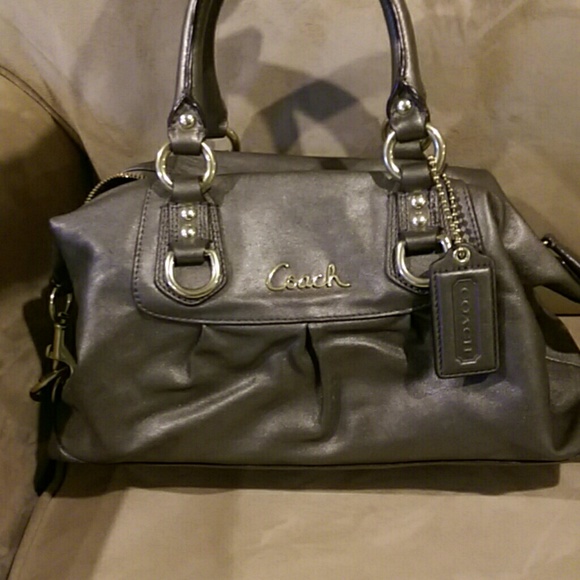 Coach Taupe/ Gold bag (small version)