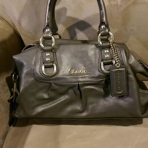 Coach Taupe/ Gold bag (small version)