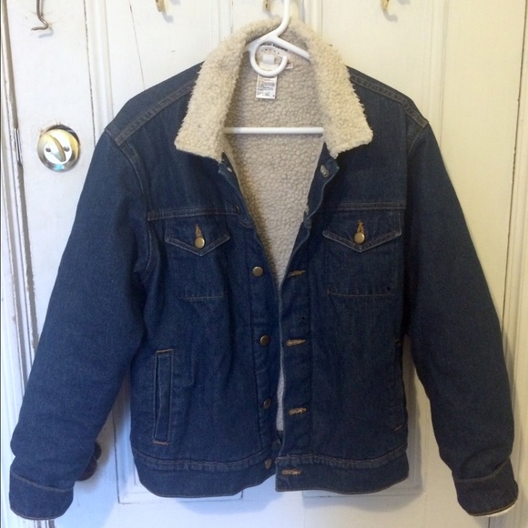 American Apparel Denim Sherpa Jacket
