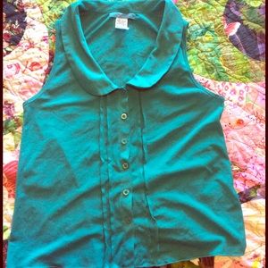 Teal Peter Pan Tank