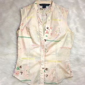 French Connection Pastel Floral Sleeveless Blouse