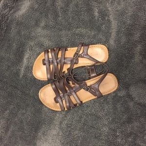 Brown gladiator sandals