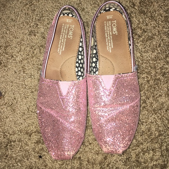 Pink Sparkly Toms!