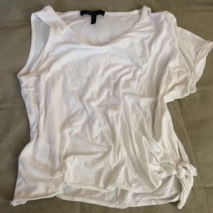 BCBG White side-tie tee XS