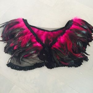 Feathered costume vest