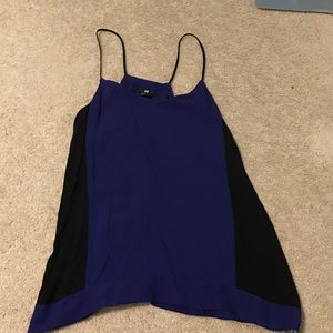 Blue and black color blocked tank top from H&M