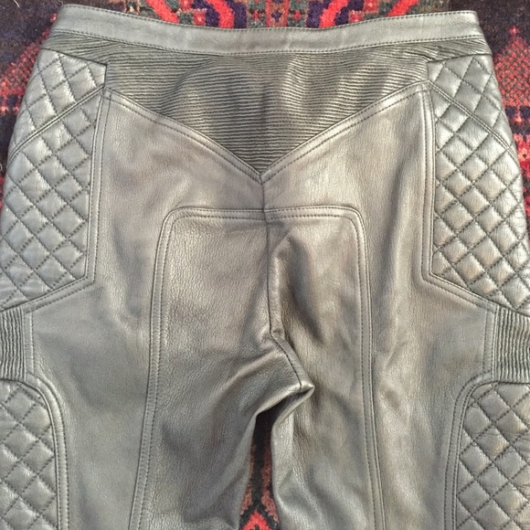 Burberry quilted leather moto pants new with tags - Picture 3 of 4