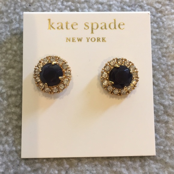 Kate Spade "Secret Garden" Navy Blue Jewel Studs