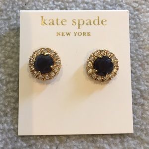 Kate Spade "Secret Garden" Navy Blue Jewel Studs