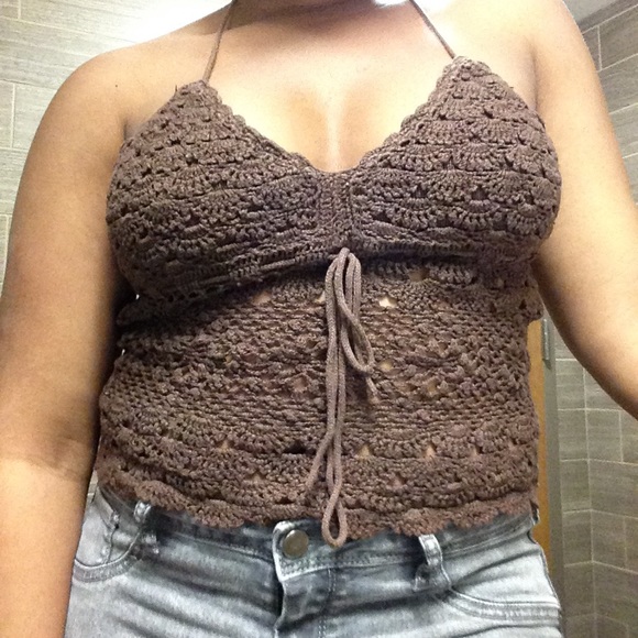 Knitted halter top