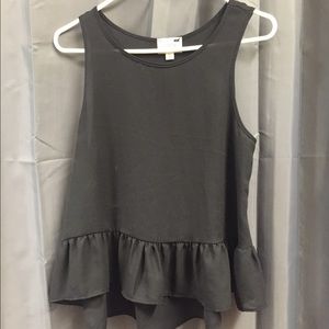 Black chiffon tank top