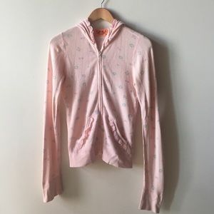 Juicy Couture Floral Print Zip Hoodie