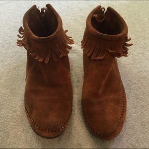 Vintage Leather Ankle Moccasins