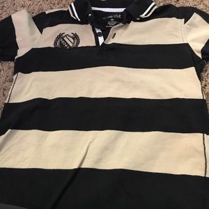 Classic club, sport! Tan and navy