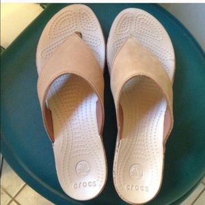 NWOT croc wedges