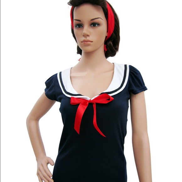 NWT Punkabilly Sailor Pinup Shirt Pinup
