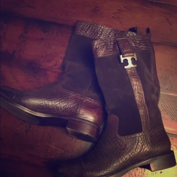 Tory burch brown boots 9.5