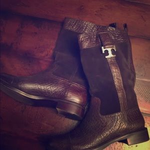 Tory burch brown boots 9.5