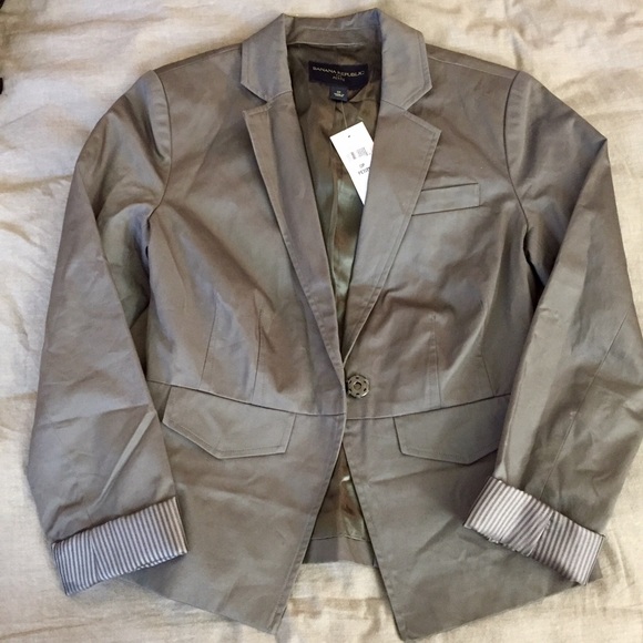 NWT Banana Republic Taupe Blazer 0p