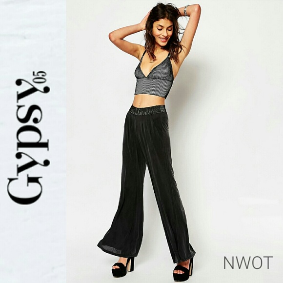 SOLD IN BUNDLE NWOT Soft Palazzo Pant by Gypsy 05 - Picture 2 of 4