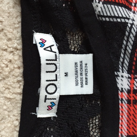 Plaid/Lace Top - Picture 3 of 3