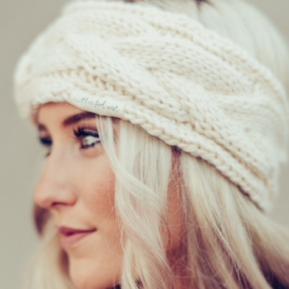 ⭐️LASTONE⭐️Knitted Button Fleece Headband - Picture 2 of 4