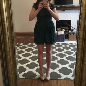 H&M green lace dress
