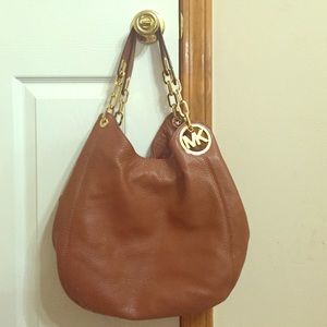 **On Hold** MK Fulton shoulder tote brown