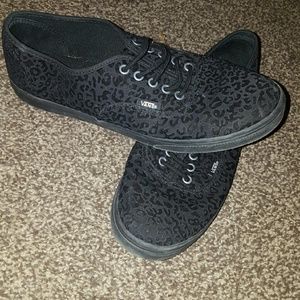 Womens van cheetah black shoes.