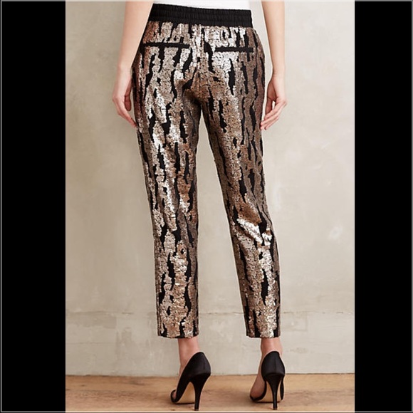 Last 1! Anthropologie Sequined joggers - Picture 3 of 4
