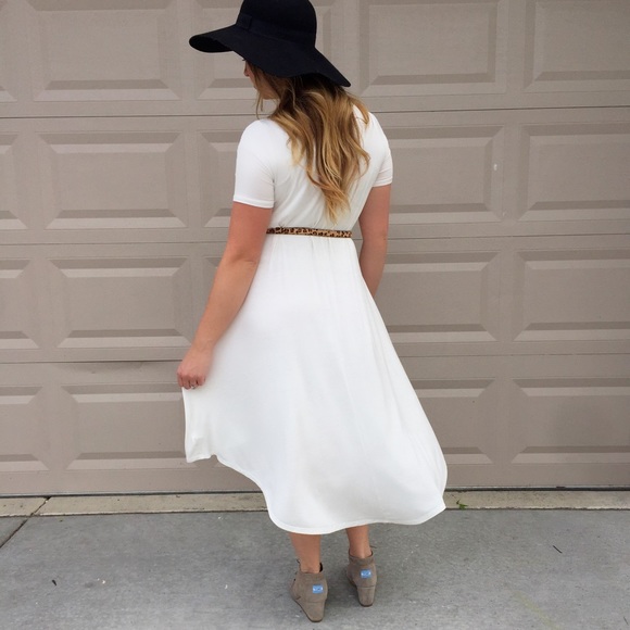 Ivory High Low Dress - Picture 2 of 3