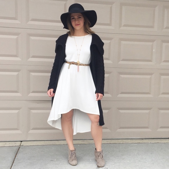 Ivory High Low Dress - Picture 3 of 3