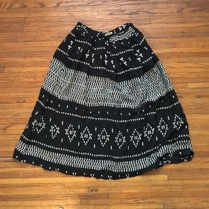 Print midi skirt