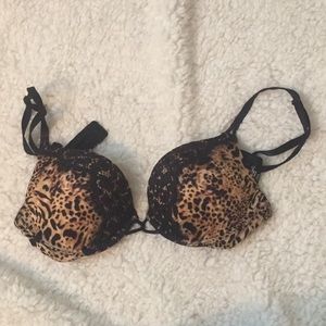34A Victoria secret leopard print bombshell bra