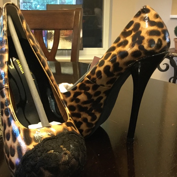 LEOPARD LACE ANDRES MACHADO PUMPS - Picture 2 of 4